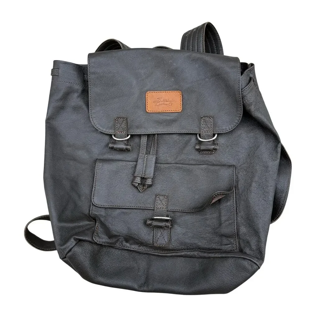 Saddleback Leather Company - Hogsback Collection Drawstring Backpack Dark Brown